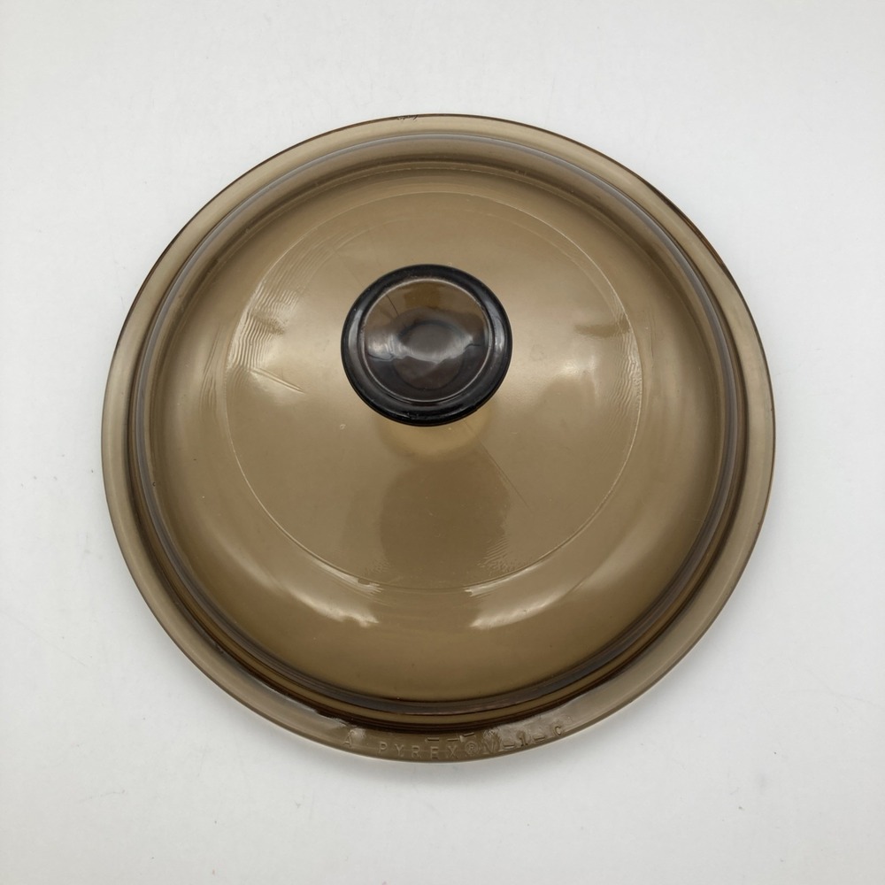 PYREX V-1-C V1C Round Amber Glass Replacement Lid Vision Fits 1L Saucepan Pot